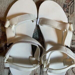 White Teva Sandals Size 9